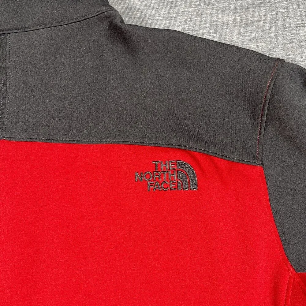 The North Face Jacket Mens XL Red Gray Basic Jacket FlashDry Full Zip Pockets